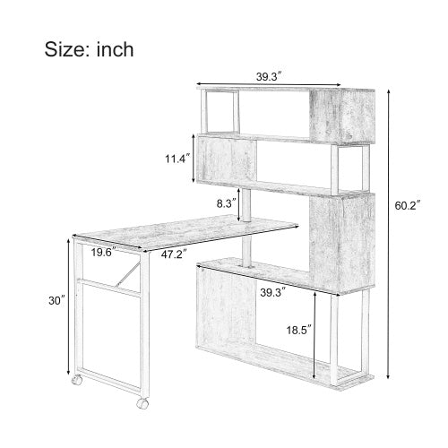 LuxeEdge™ L-Shaped Home Office Desk Space-Saving Workstation