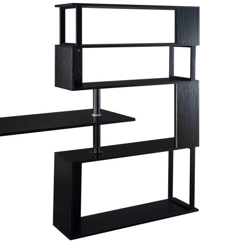 LuxeEdge™ L-Shaped Home Office Desk Space-Saving Workstation