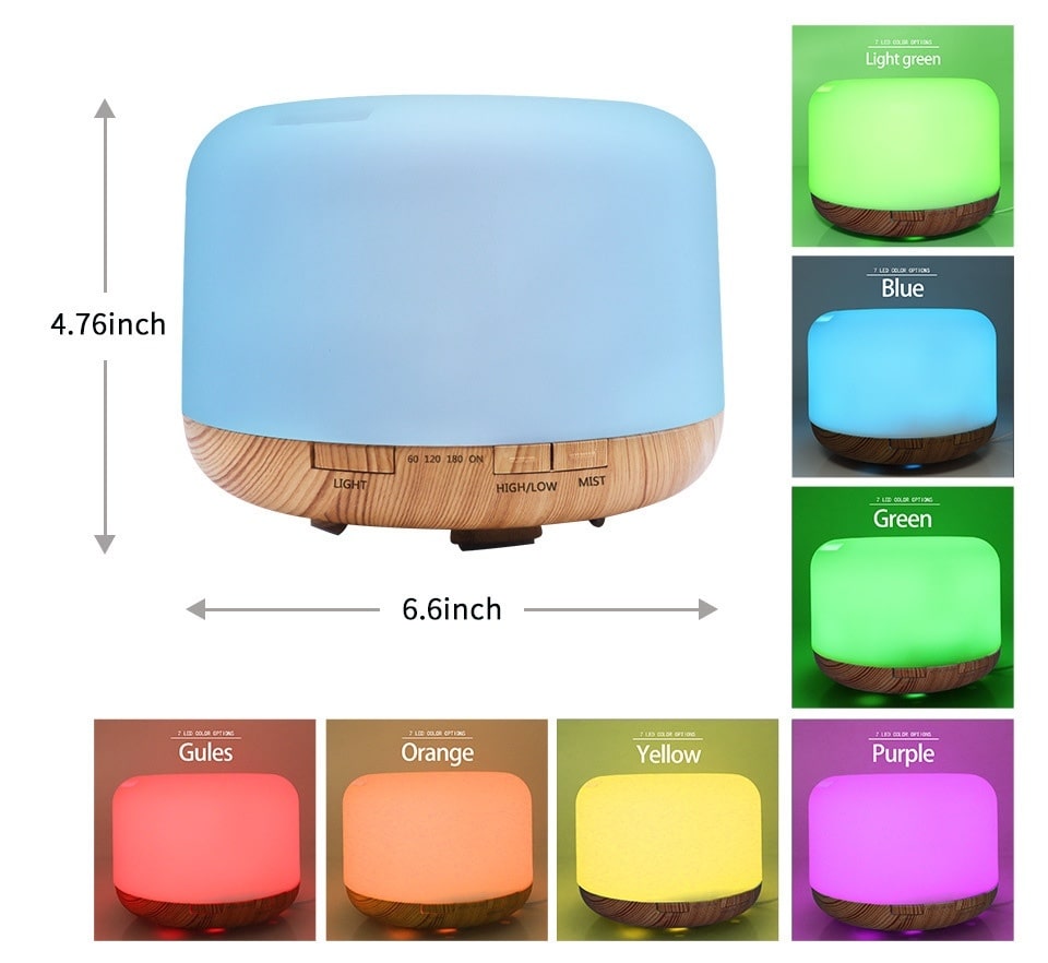 AuraMist™ Remote Controlled Essential Oil Diffuser with LED Light