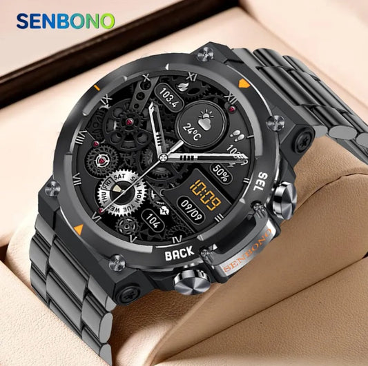 MAX18™ Smartwatch for Men AMOLED Display, Bluetooth Calling & AI Voice Assistant
